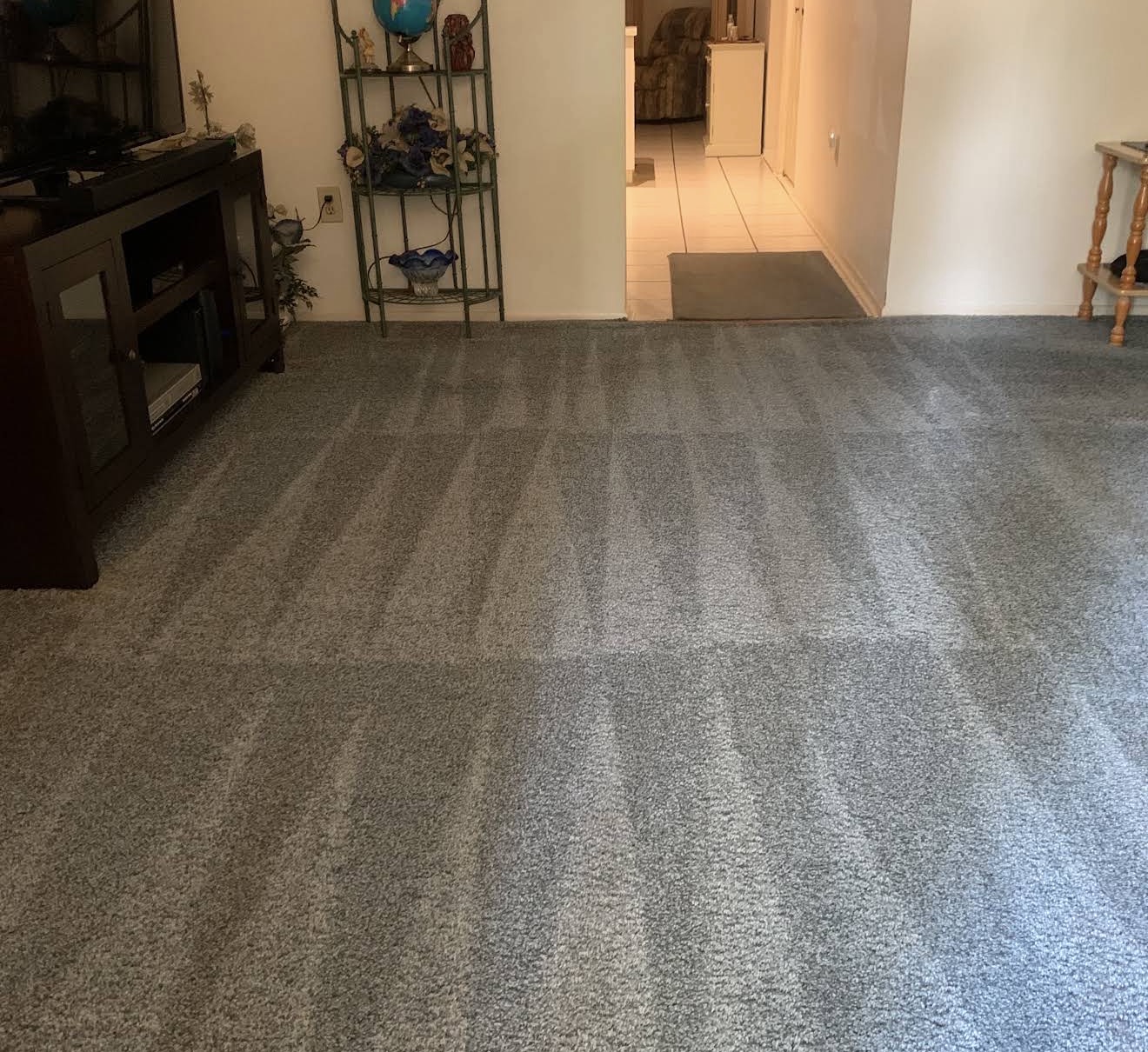 Carpet with fresh, even vacuum lines after cleaning